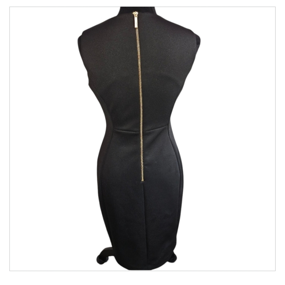 Calvin Klein Formal Evening Black Floral Embellished Dress - Size 4 - Picture 4 of 8